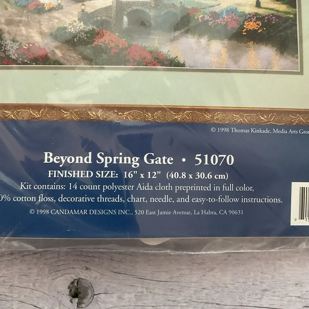 Candamar Design Thomas Kinkade Beyond Spring Gate Cross Stitch Kit 51070